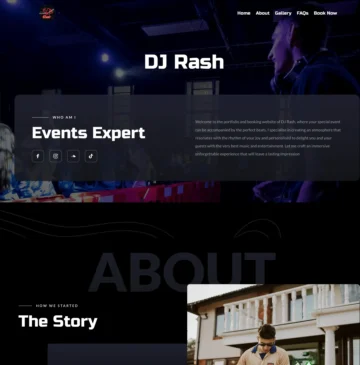 Screenshot of djrash.com